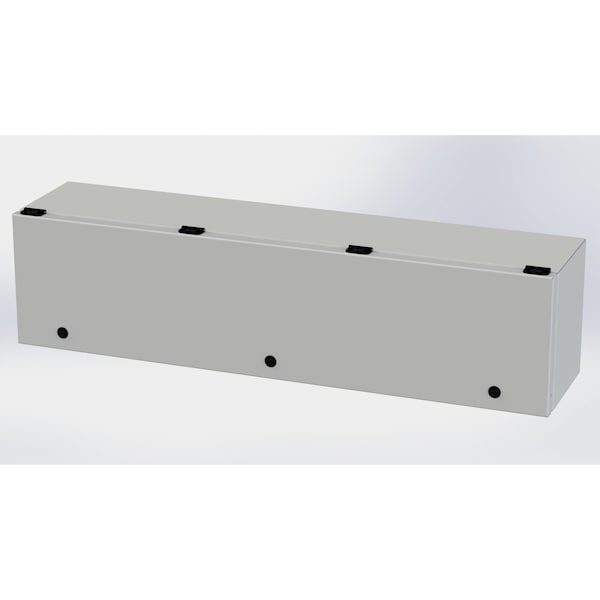 1/4 Turn Latch Electrical Enclosures, 9 in H, 8 in D, 36 in W, NEMA 3R, 4, 12, 13, Carbon Steel